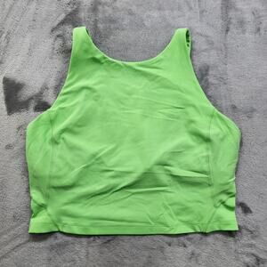 Lululemon Align High-Neck Tank Top Womens 12 Scream Green Light Crop Workout